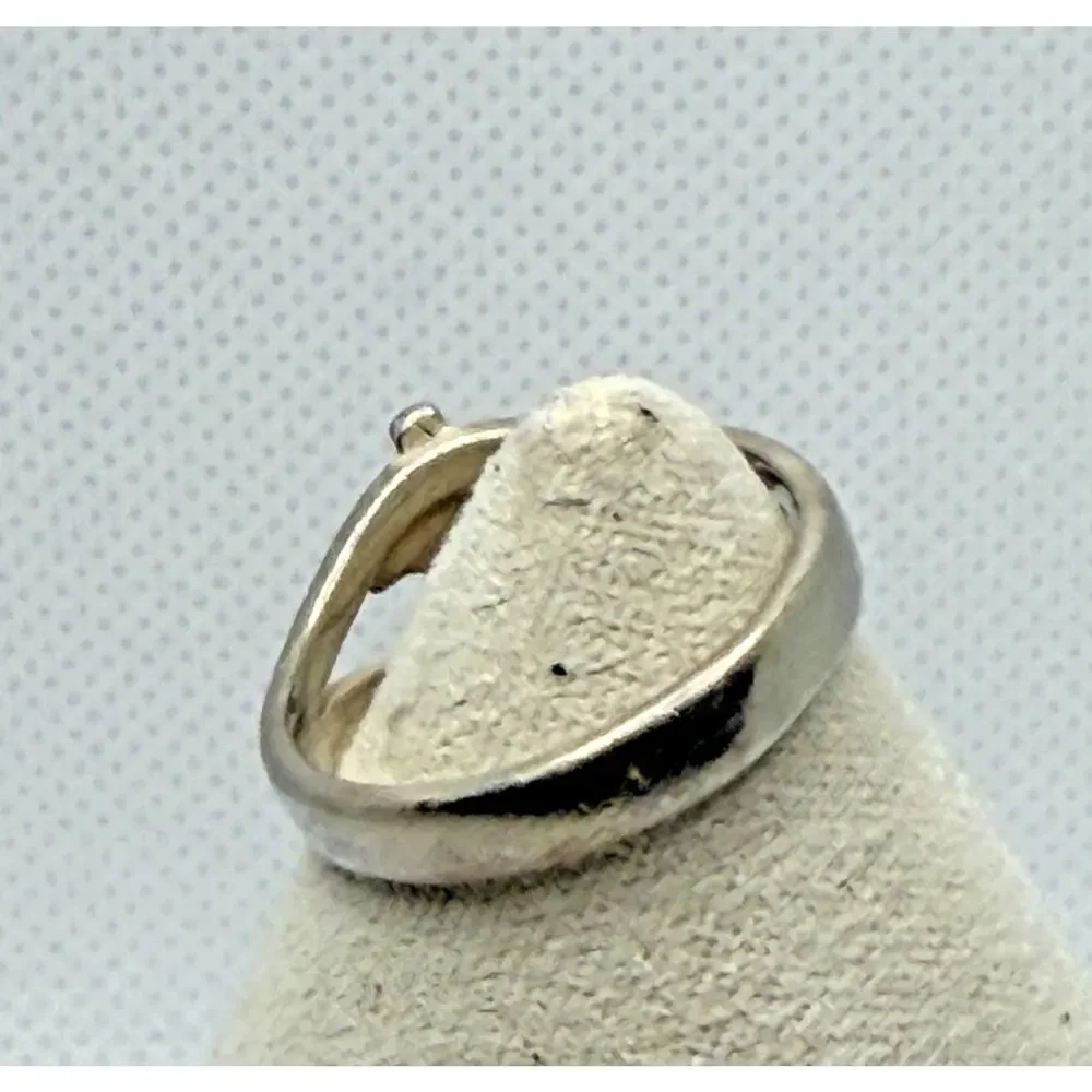 Retired James Avery Cross Heart Ring Sterling Silver 925 Size 6 3.15g